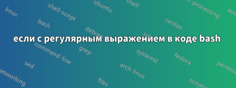 если с регулярным выражением в коде bash