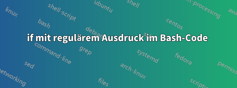 if mit regulärem Ausdruck im Bash-Code