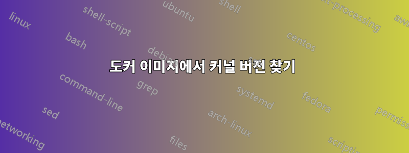 도커 이미지에서 커널 버전 찾기