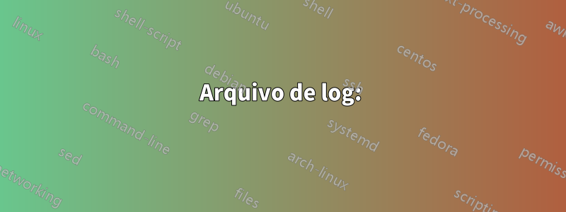 Arquivo de log: