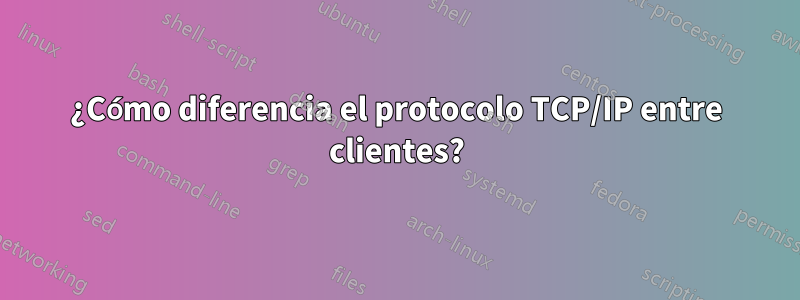 ¿Cómo diferencia el protocolo TCP/IP entre clientes?