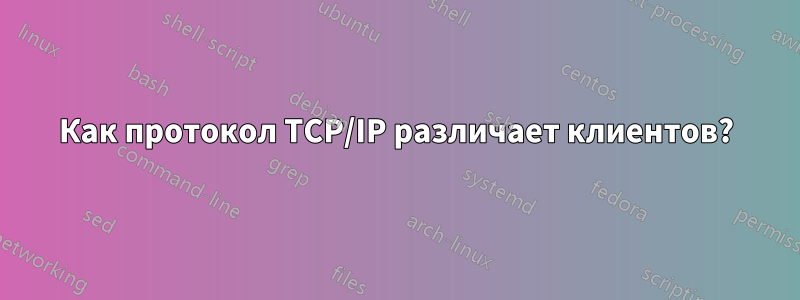 Как протокол TCP/IP различает клиентов?