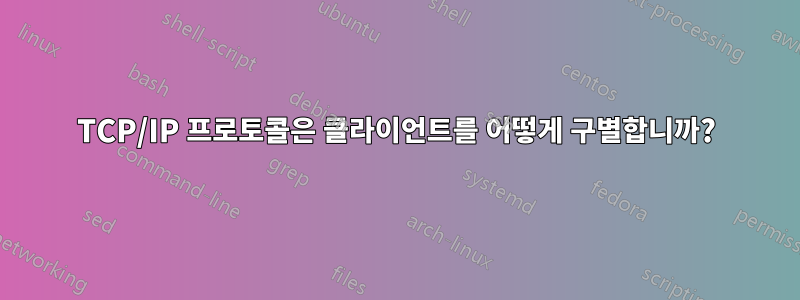 TCP/IP 프로토콜은 클라이언트를 어떻게 구별합니까?