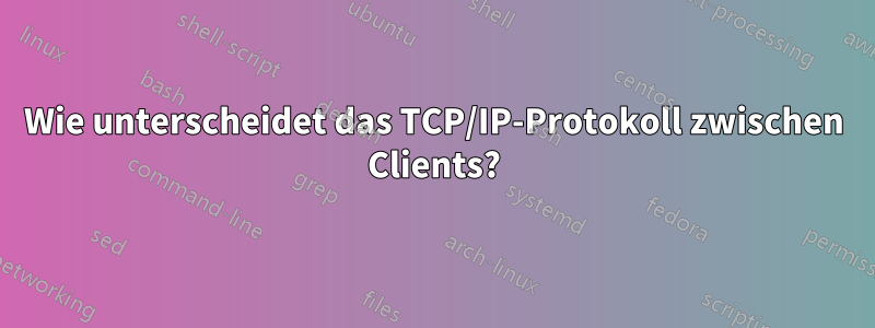 Wie unterscheidet das TCP/IP-Protokoll zwischen Clients?