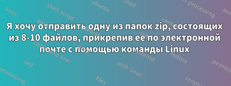 Я хочу отправить одну из папок zip, состоящих из 8-10 файлов, прикрепив ее по электронной почте с помощью команды Linux