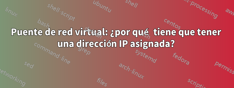 Puente de red virtual: ¿por qué tiene que tener una dirección IP asignada?