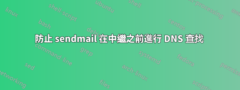 防止 sendmail 在中繼之前進行 DNS 查找