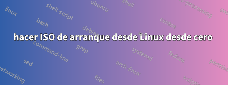 hacer ISO de arranque desde Linux desde cero