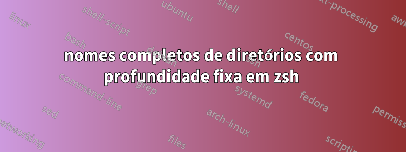 nomes completos de diretórios com profundidade fixa em zsh