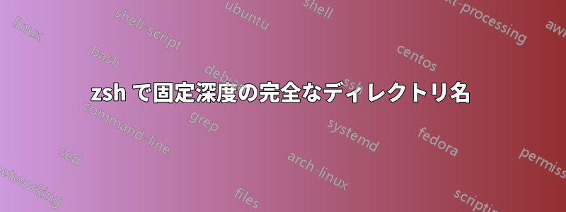 zsh で固定深度の完全なディレクトリ名