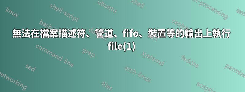 無法在檔案描述符、管道、fifo、裝置等的輸出上執行 file(1)