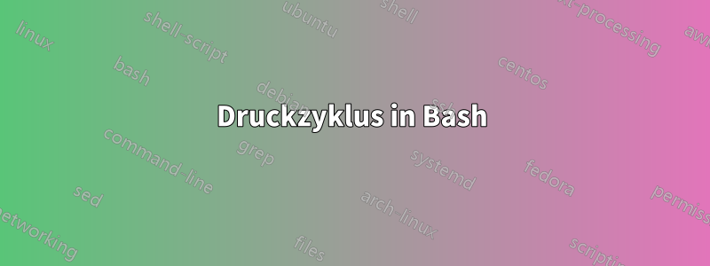 Druckzyklus in Bash