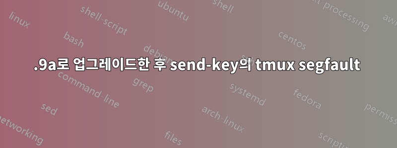 2.9a로 업그레이드한 후 send-key의 tmux segfault