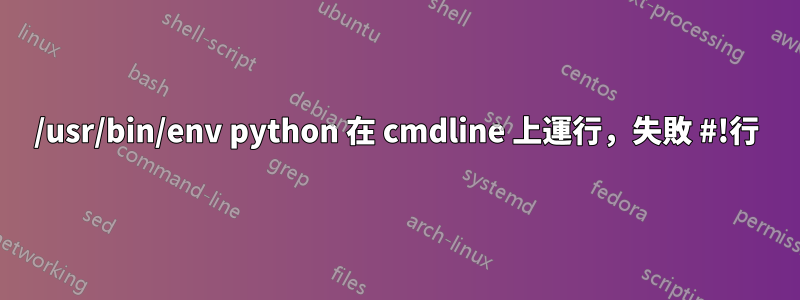 /usr/bin/env python 在 cmdline 上運行，失敗 #!行