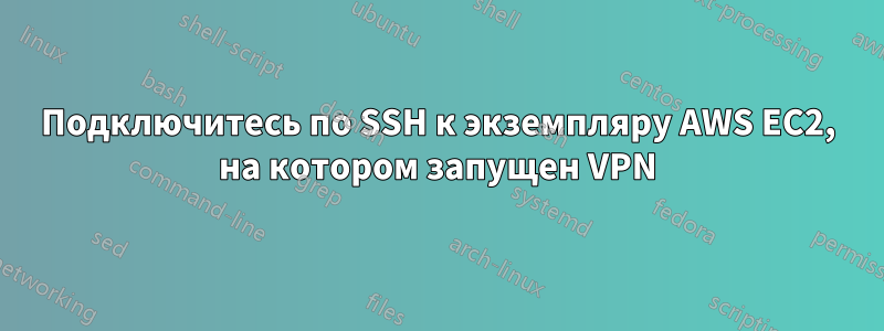 Подключитесь по SSH к экземпляру AWS EC2, на котором запущен VPN