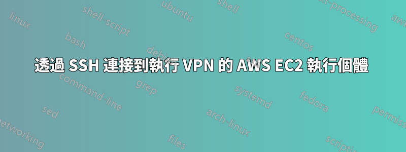 透過 SSH 連接到執行 VPN 的 AWS EC2 執行個體