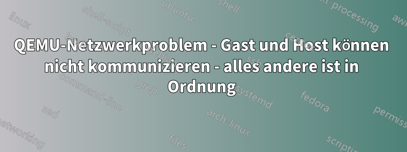 QEMU-Netzwerkproblem - Gast und Host können nicht kommunizieren - alles andere ist in Ordnung