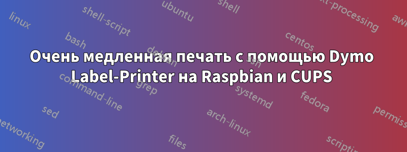 Очень медленная печать с помощью Dymo Label-Printer на Raspbian и CUPS