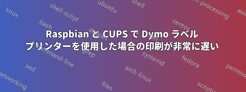 Raspbian と CUPS で Dymo ラベル プリンターを使用した場合の印刷が非常に遅い