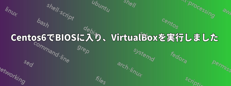 Centos6でBIOSに入り、VirtualBoxを実行しました