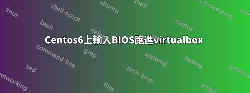 Centos6上輸入BIOS跑進virtualbox