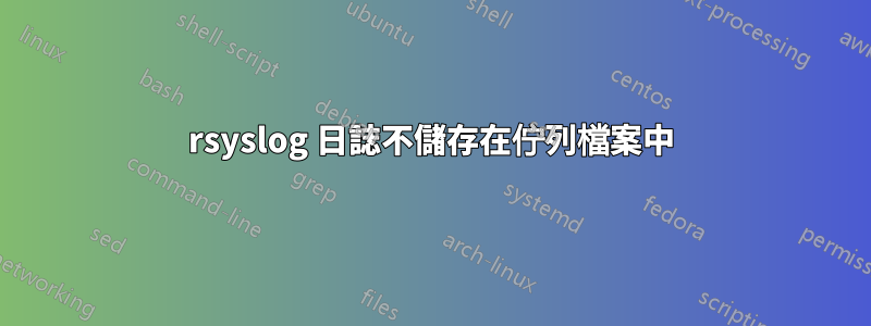 rsyslog 日誌不儲存在佇列檔案中