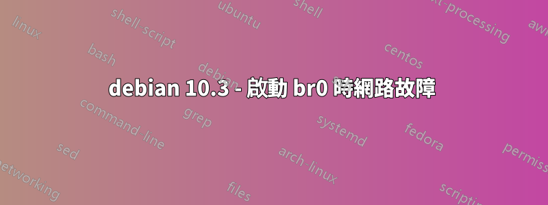 debian 10.3 - 啟動 br0 時網路故障