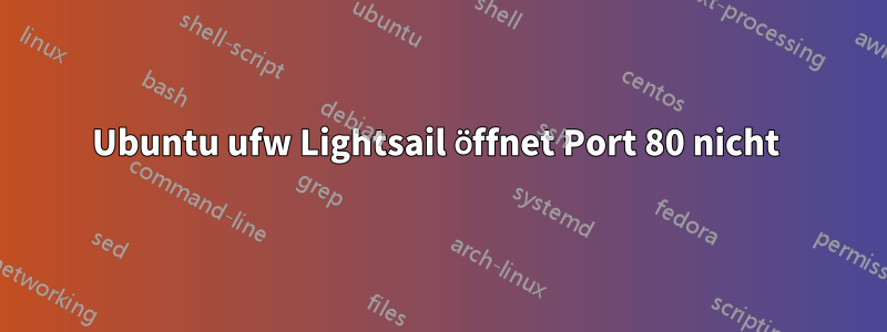 Ubuntu ufw Lightsail öffnet Port 80 nicht 