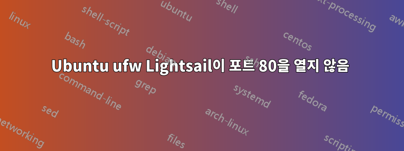 Ubuntu ufw Lightsail이 포트 80을 열지 않음