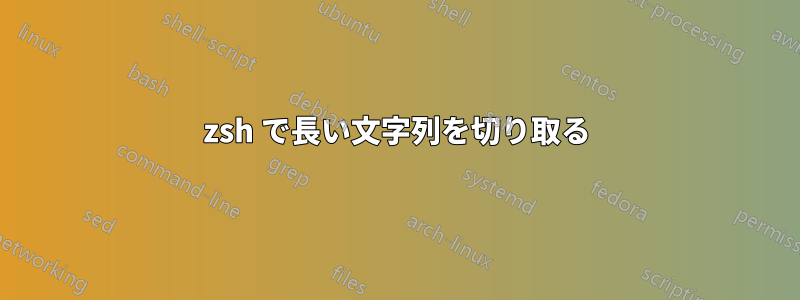 zsh で長い文字列を切り取る