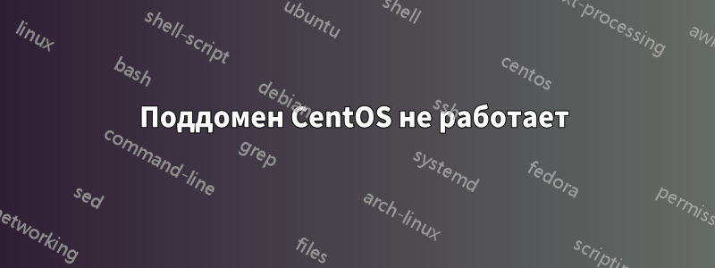 Поддомен CentOS не работает