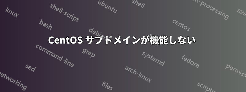 CentOS サブドメインが機能しない