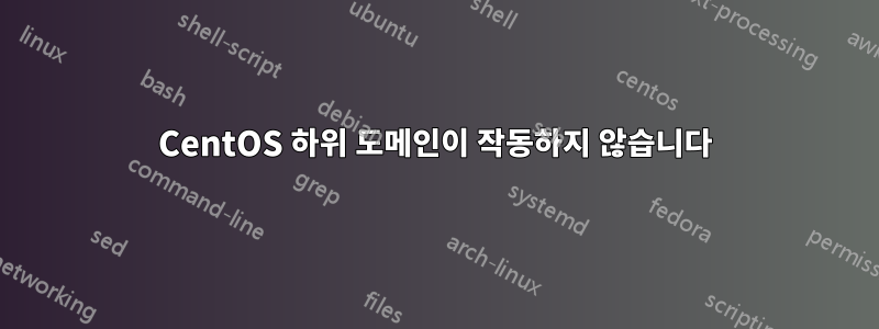 CentOS 하위 도메인이 작동하지 않습니다