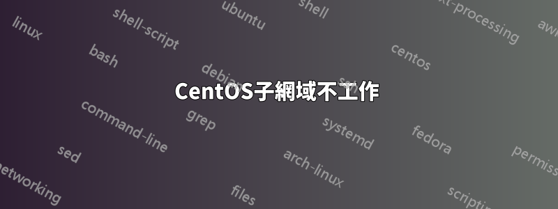 CentOS子網域不工作