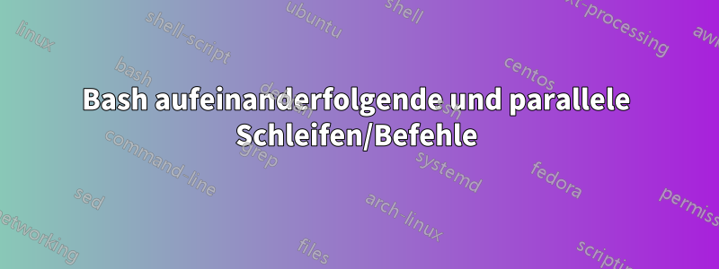 Bash aufeinanderfolgende und parallele Schleifen/Befehle