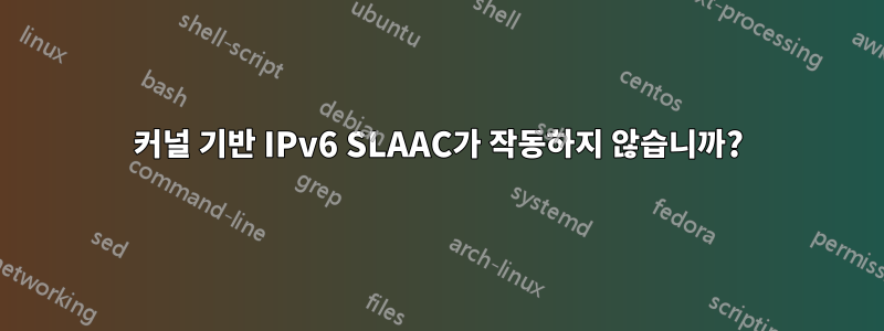 커널 기반 IPv6 SLAAC가 작동하지 않습니까?