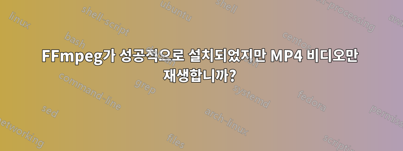 FFmpeg가 성공적으로 설치되었지만 MP4 비디오만 재생합니까?