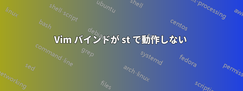 Vim バインドが st で動作しない