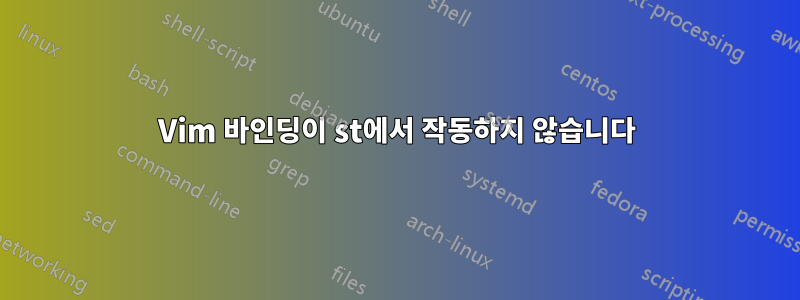 Vim 바인딩이 st에서 작동하지 않습니다