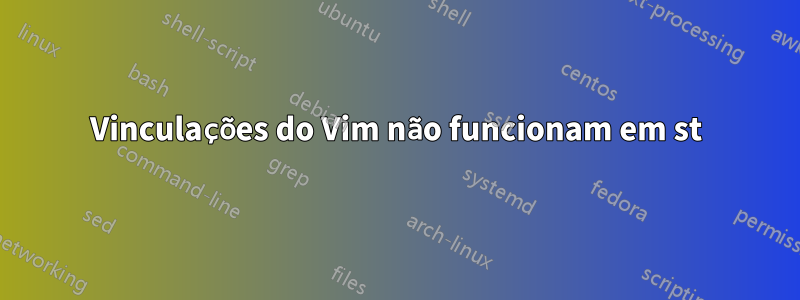 Vinculações do Vim não funcionam em st