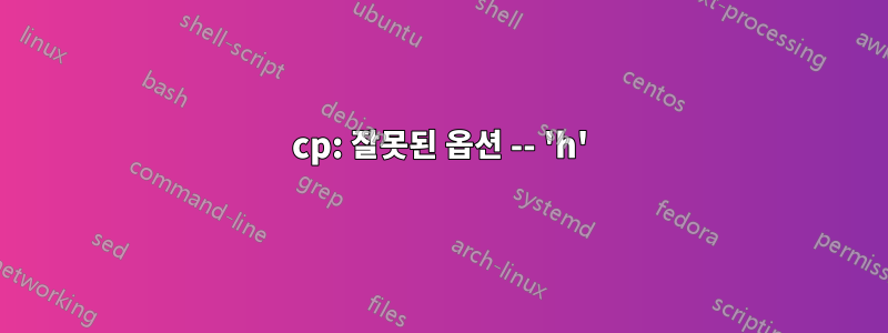 cp: 잘못된 옵션 -- 'h'