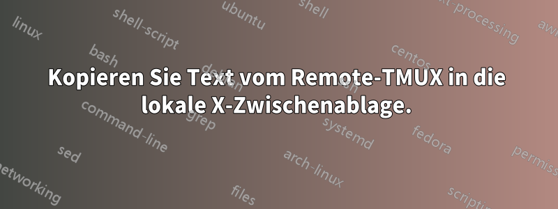 Kopieren Sie Text vom Remote-TMUX in die lokale X-Zwischenablage.