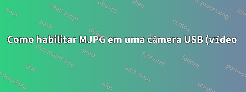 Como habilitar MJPG em uma câmera USB (vídeo)?