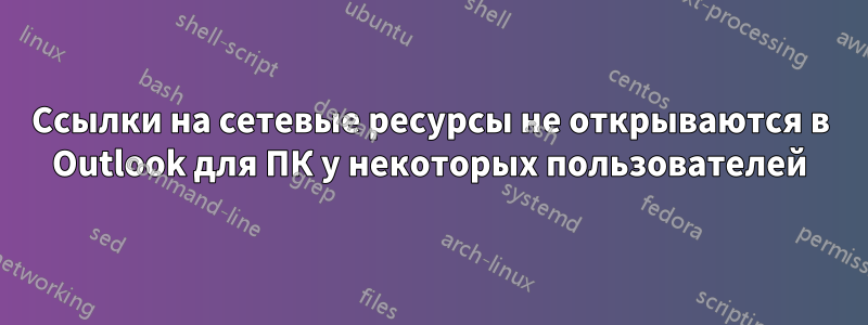 Ссылки на сетевые ресурсы не открываются в Outlook для ПК у некоторых пользователей