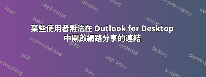 某些使用者無法在 Outlook for Desktop 中開啟網路分享的連結