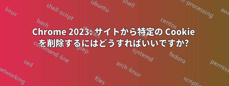 Chrome 2023: サイトから特定の Cookie を削除するにはどうすればいいですか?