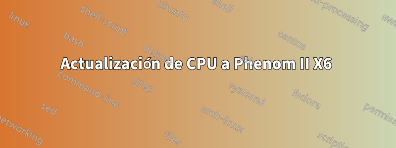 Actualización de CPU a Phenom II X6