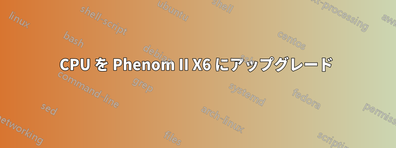 CPU を Phenom II X6 にアップグレード