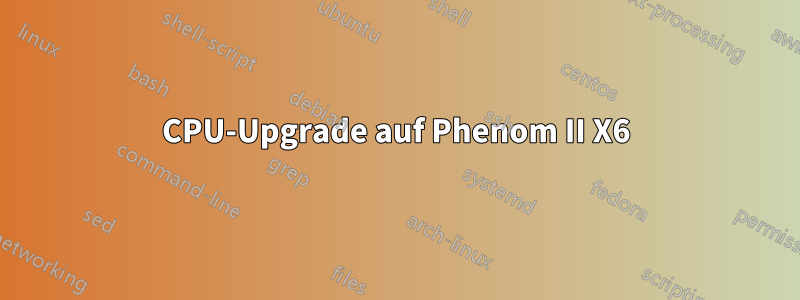 CPU-Upgrade auf Phenom II X6