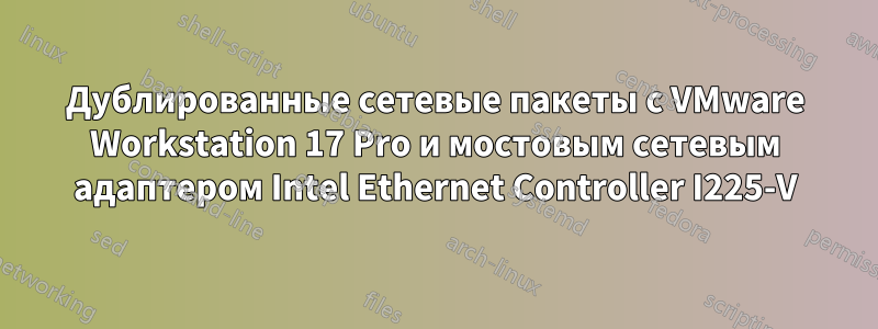 Дублированные сетевые пакеты с VMware Workstation 17 Pro и мостовым сетевым адаптером Intel Ethernet Controller I225-V